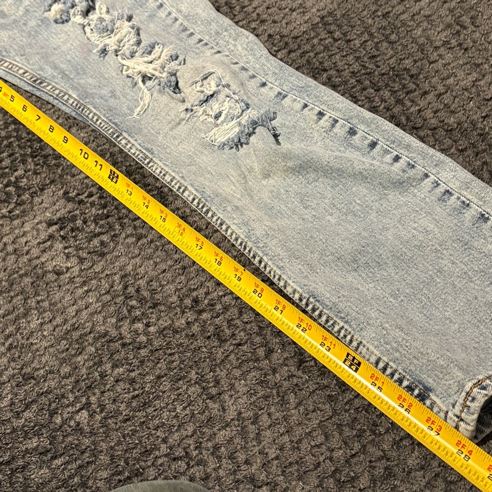 Levi's 511 Slim Fit Jeans Men W30 L30‎ Light Wash Distressed Ripped Stretch Den - Picture 11 of 13